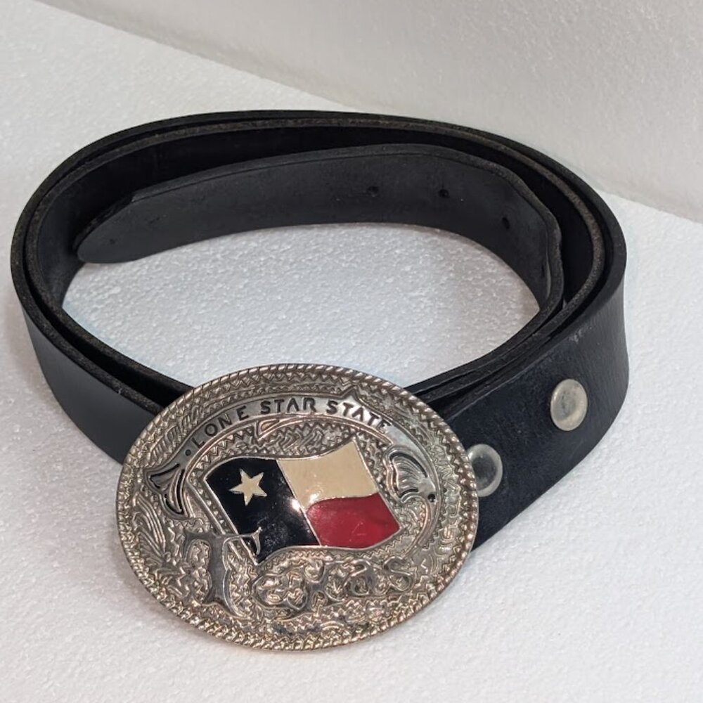 "Lone Star State" Texas State Flag Belt Buckle